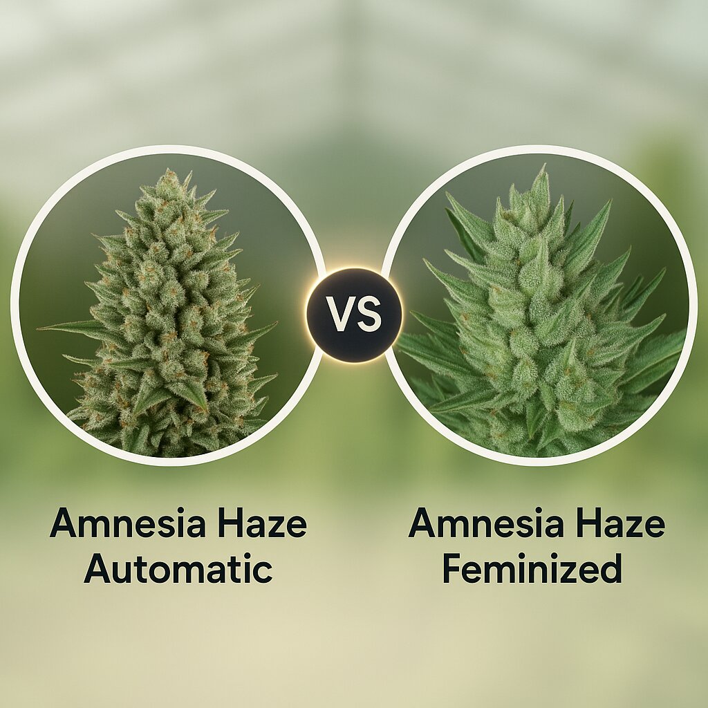 Amnesia Haze Automatic (Royal Queen Seeds) vs Amnesia Haze (Soma Seeds) cannabis seeds comparison