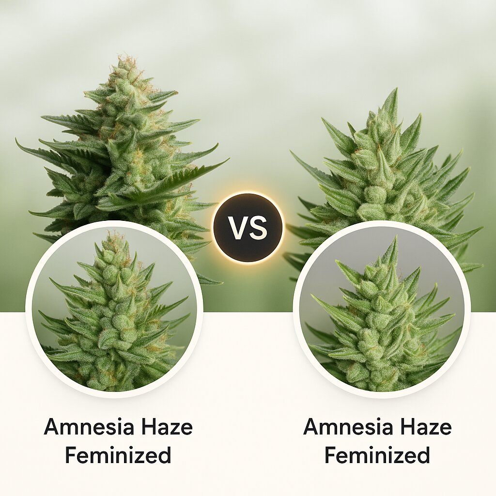 Amnesia Haze (Royal Queen Seeds) vs Amnesia Haze (Soma Seeds) cannabis seeds comparison