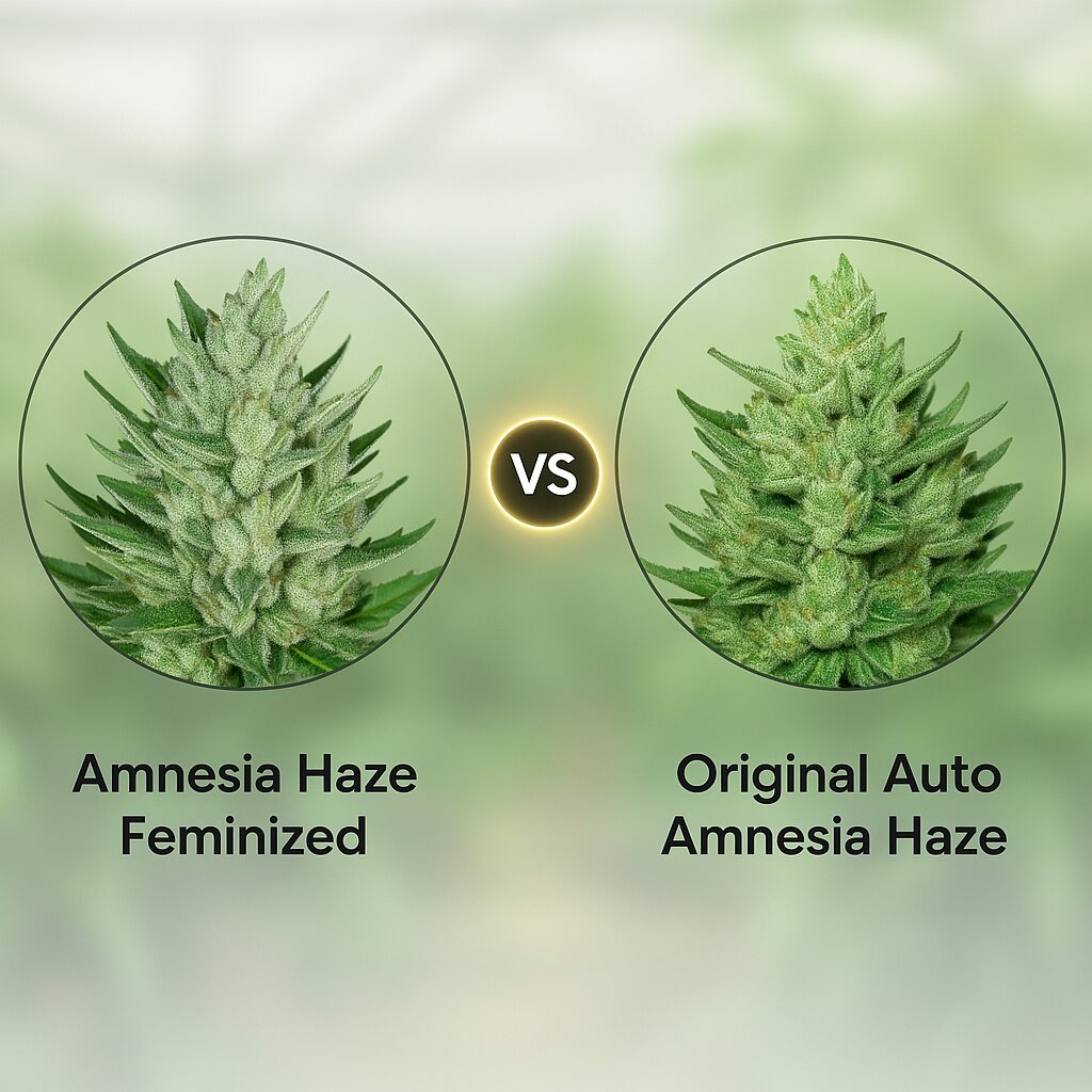 Amnesia Haze (Soma Seeds) vs Original Auto Amnesia Haze (FastBuds) cannabis seeds comparison