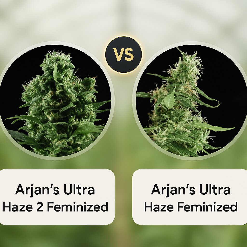 Arjan's Ultra Haze 2 (Greenhouse Seed Co) vs Arjan's Ultra Haze (Greenhouse Seed Co) cannabis seeds comparison