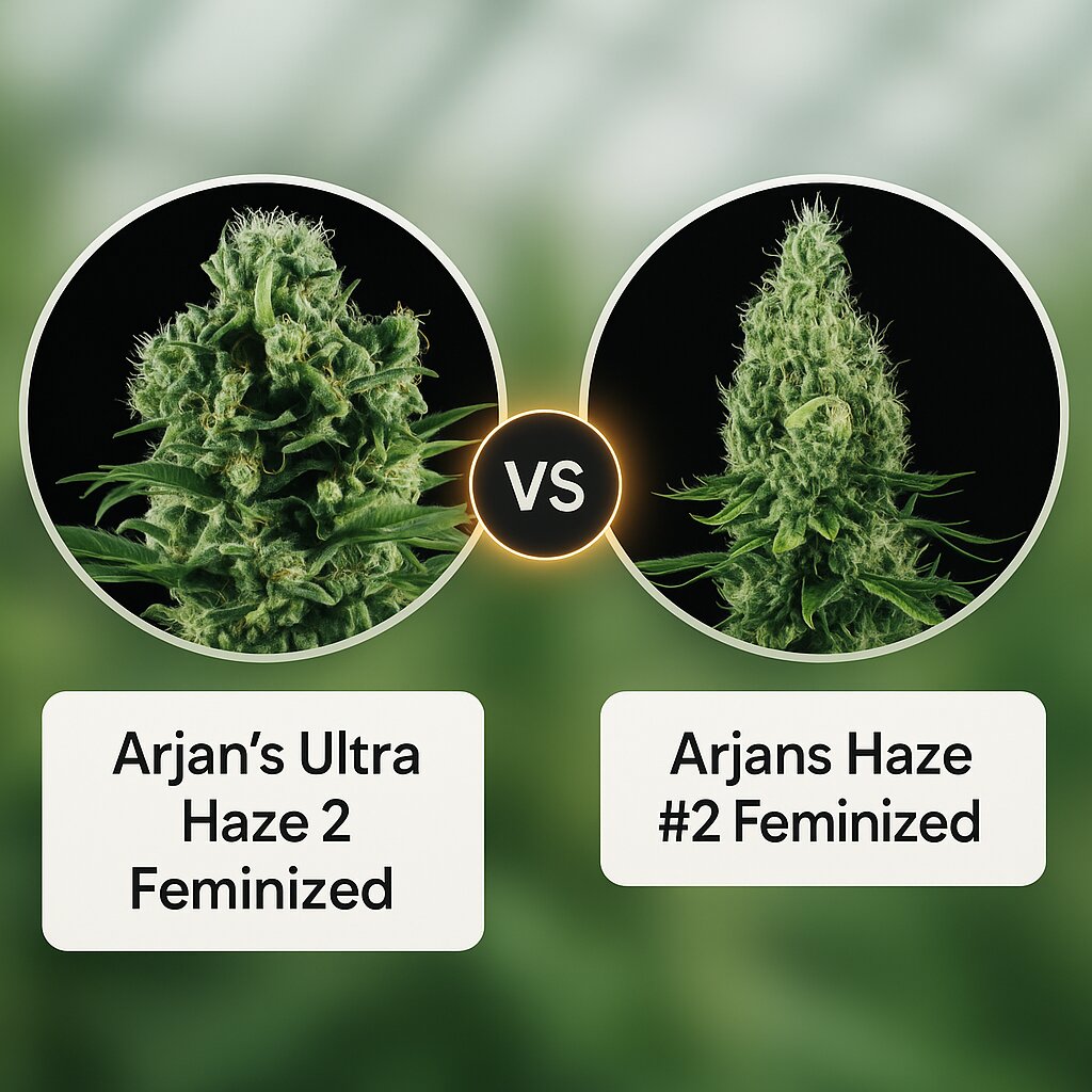 Arjan's Ultra Haze 2 (Greenhouse Seed Co) vs Arjans Haze #2 (Greenhouse Seed Co) cannabis seeds comparison