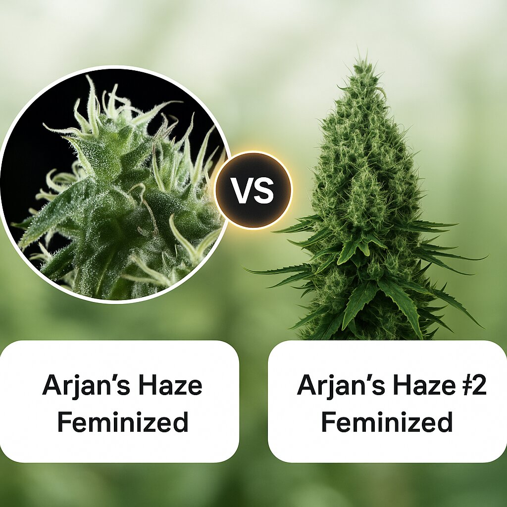 Arjans Haze (Greenhouse Seed Co) vs Arjans Haze #2 (Greenhouse Seed Co) cannabis seeds comparison