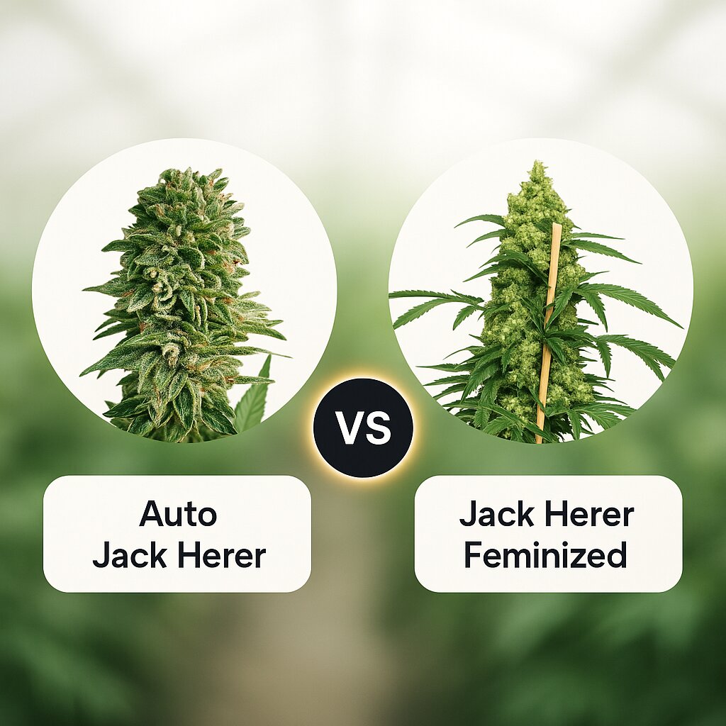 Auto Jack Herer (Advanced Seeds) vs Jack Herer (Bulldog Seeds) cannabis seeds comparison