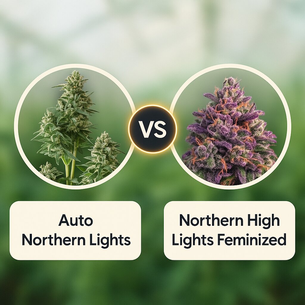 Auto Northern Lights (Pyramid Seeds) vs Northern High Lights (Advanced Genetics Seeds) cannabis seeds comparison