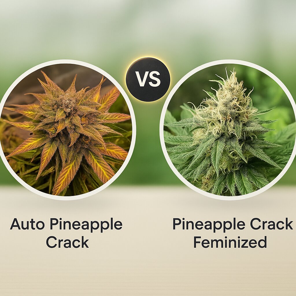 Auto Pineapple Crack (Top Shelf Elite) vs Pineapple Crack (Top Shelf Elite) cannabis seeds comparison