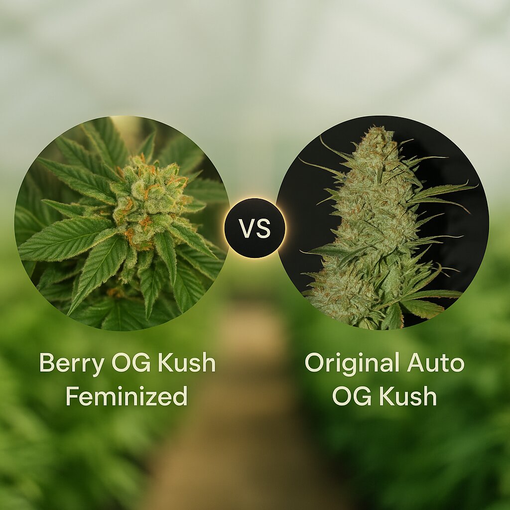 Berry OG Kush (z710 Genetics) vs Original Auto OG Kush (FastBuds) cannabis seeds comparison