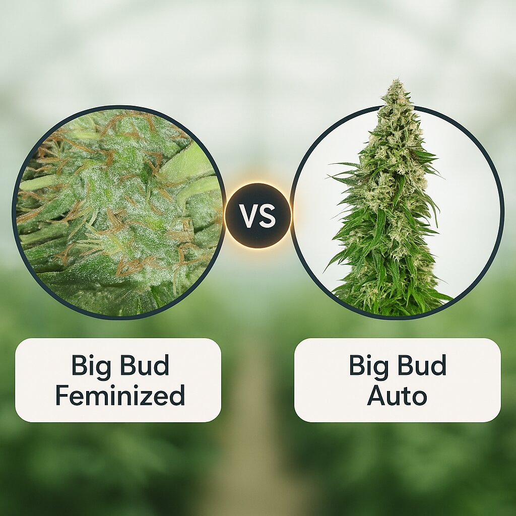 Big Bud (Vision Seeds) vs Big Bud Auto (Sensi Seeds) cannabis seeds comparison