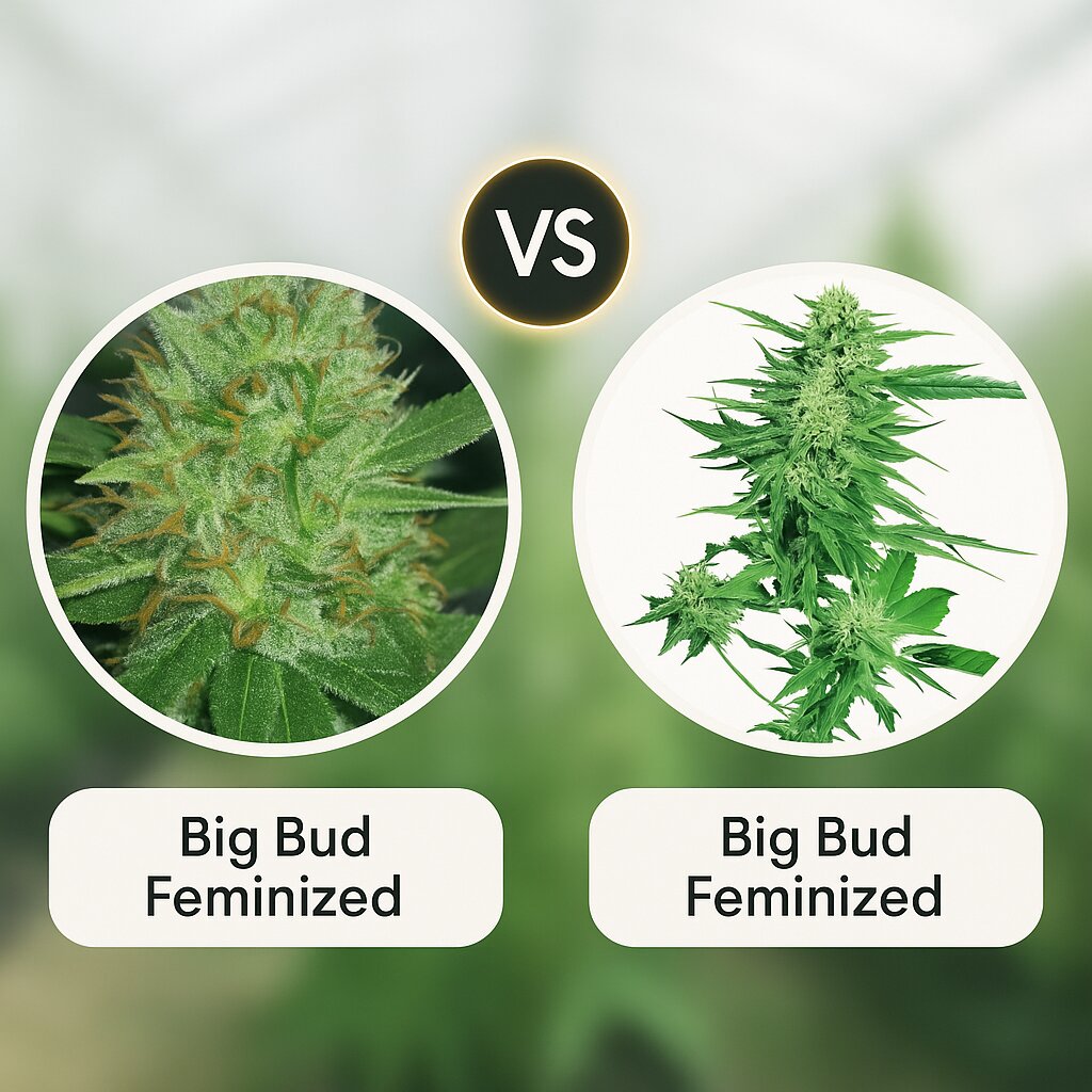 Big Bud (Vision Seeds) vs Big Bud (Sensi Seeds) cannabis seeds comparison