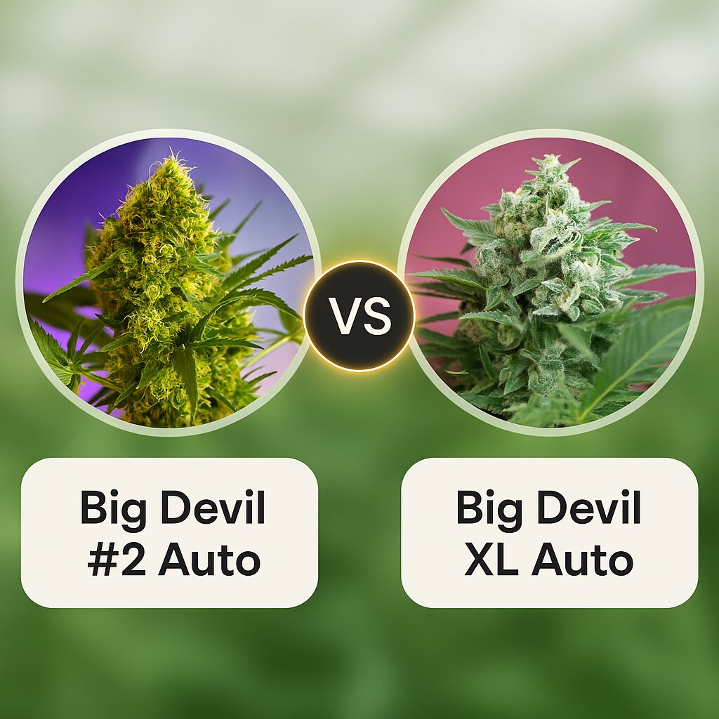 Big Devil #2 (Sweet Seeds) vs Big Devil XL Auto (Sweet Seeds) cannabis seeds comparison