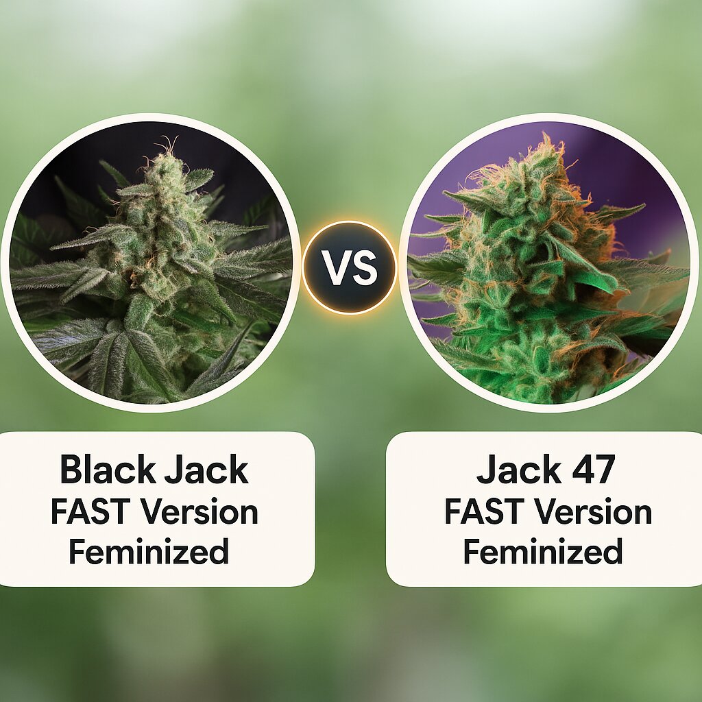 Black Jack FAST Version (Sweet Seeds) vs Jack 47 FAST Version (Sweet Seeds) cannabis seeds comparison