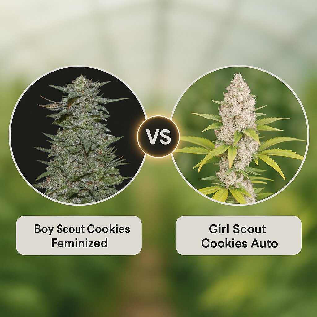 Boy Scout Cookies (Kalashnikov Seeds) vs Girl Scout Cookies Auto (FastBuds) cannabis seeds comparison