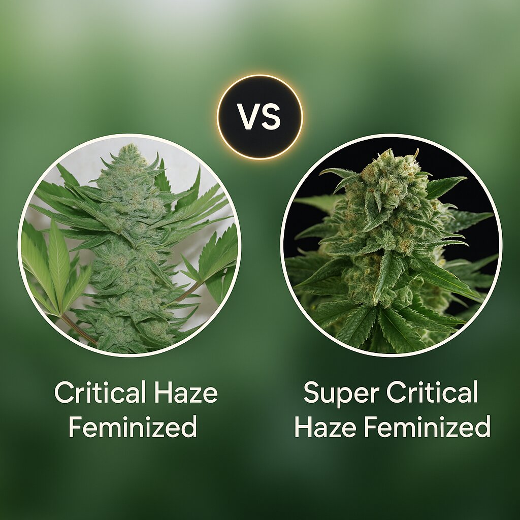 Critical Haze (Resin Seeds) vs Super Critical Haze (DinaFem Seeds) cannabis seeds comparison