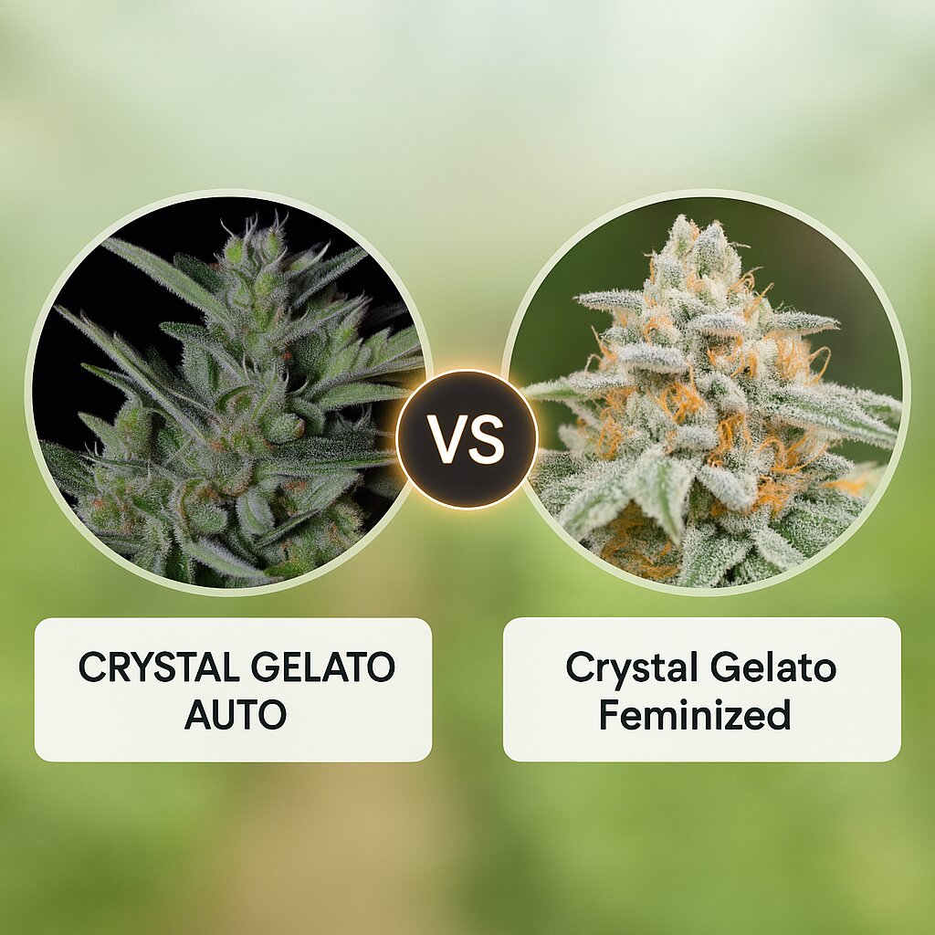 Crystal Gelato (Bighead Seeds) vs CRYSTAL GELATO AUTO (Bighead Seeds) cannabis seeds comparison