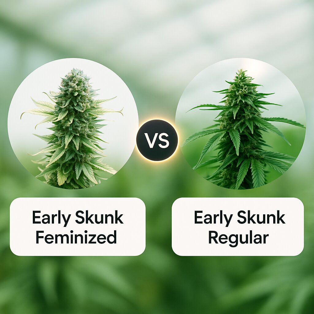 Early Skunk (Seedsman) vs Early Skunk (Sensi Seeds) cannabis seeds comparison