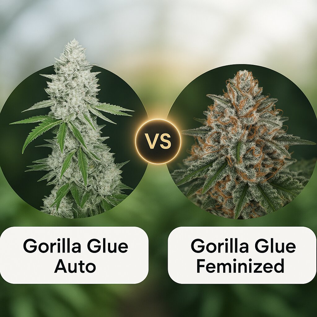 Gorilla Glue Auto (FastBuds) vs Gorilla Glue (Tyrol Seeds) cannabis seeds comparison