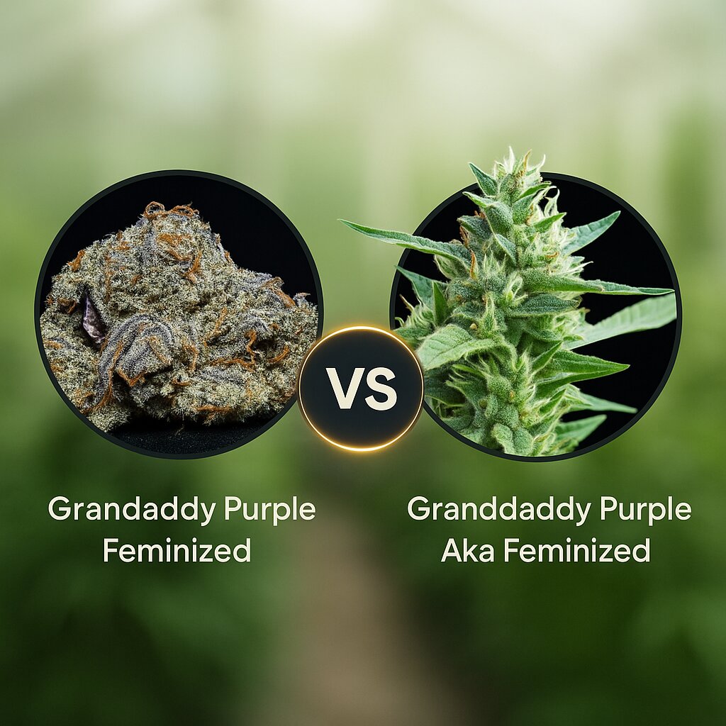 Granddaddy Purple (Bighead Seeds) vs Granddaddy Purple Aka (Royal Queen Seeds) cannabis seeds comparison