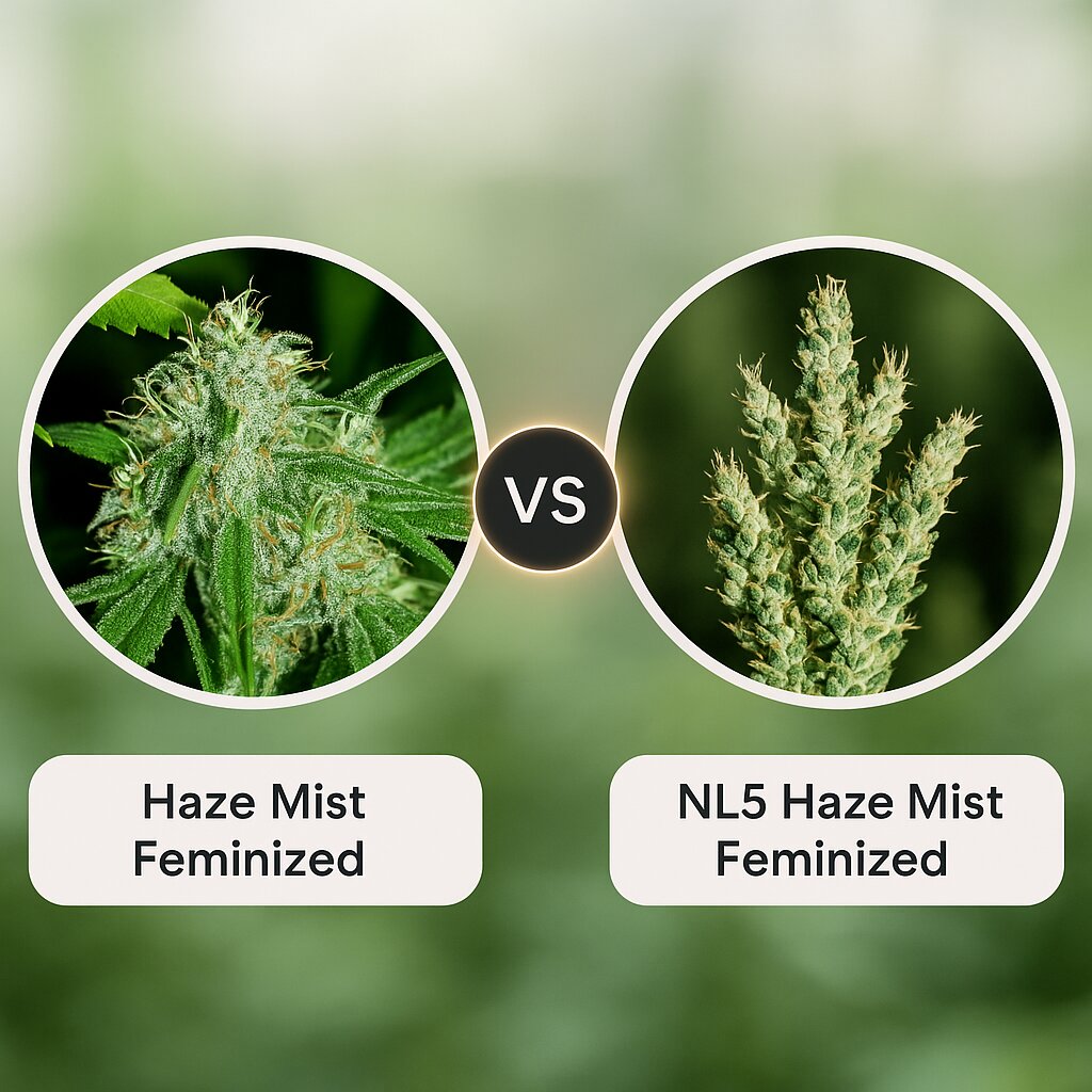 Haze Mist (Advanced Seeds) vs NL5 Haze Mist (Greenhouse Seed Co) cannabis seeds comparison