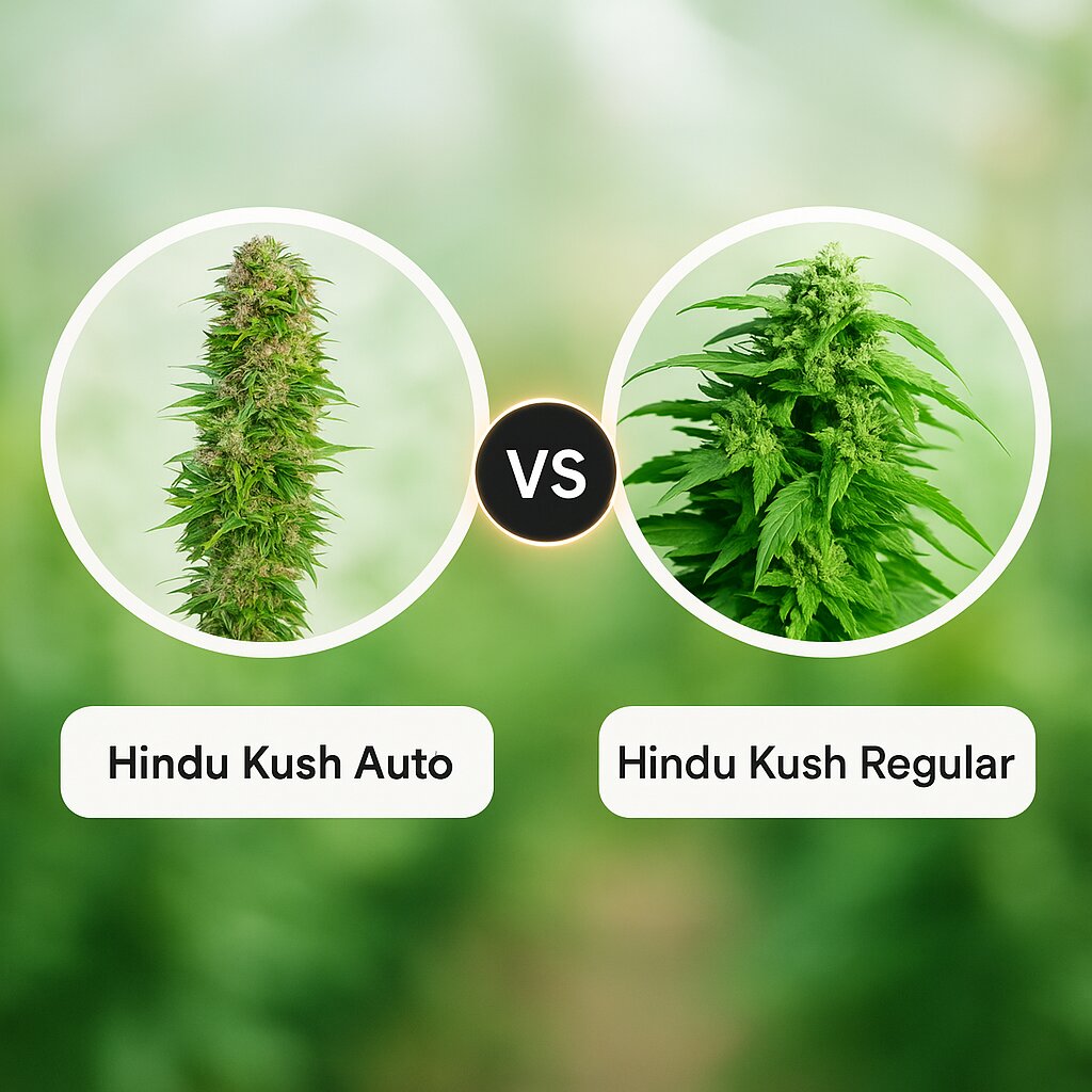 Hindu Kush Auto (Sensi Seeds) vs Hindu Kush (Sensi Seeds) cannabis seeds comparison
