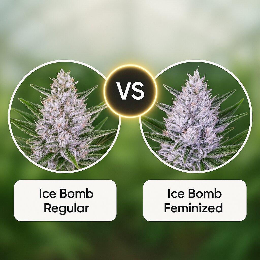 Ice Bomb (Bomb Seeds) vs Ice Bomb (Bomb Seeds) cannabis seeds comparison