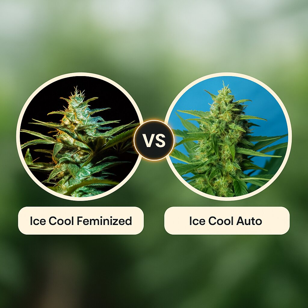 Ice Cool (Sweet Seeds) vs Ice Cool Auto (Sweet Seeds) cannabis seeds comparison