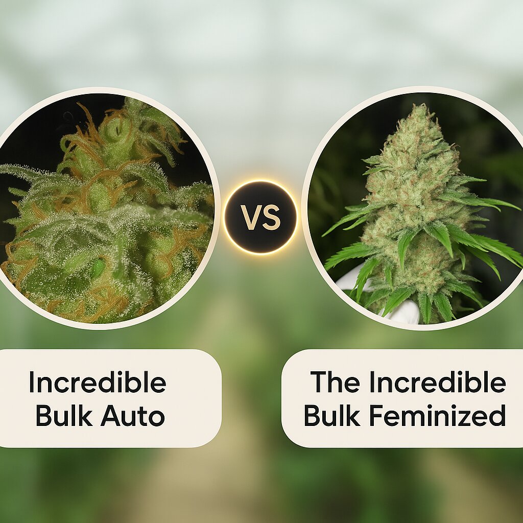Incredible Bulk Auto (Dr Krippling) vs The Incredible Bulk (Dr Krippling) cannabis seeds comparison