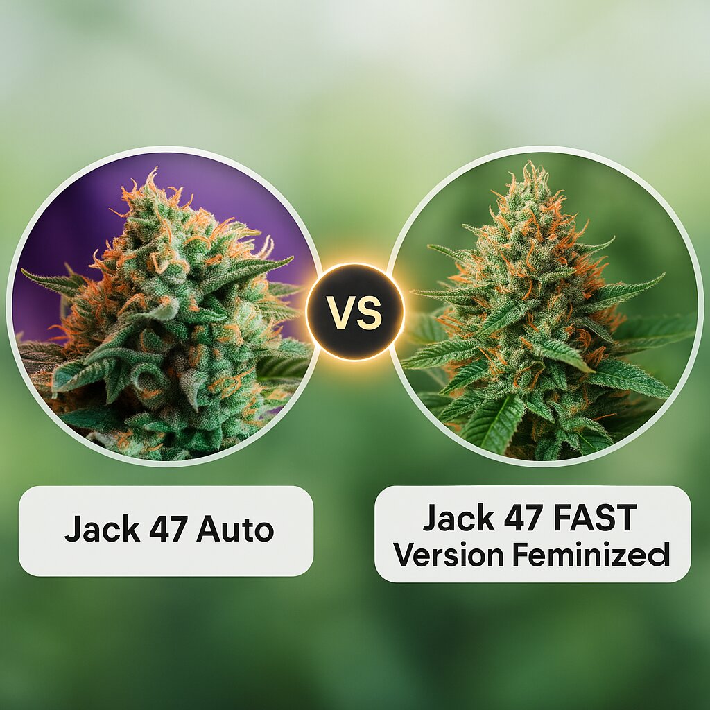 Jack 47 Auto (Sweet Seeds) vs Jack 47 FAST Version (Sweet Seeds) cannabis seeds comparison