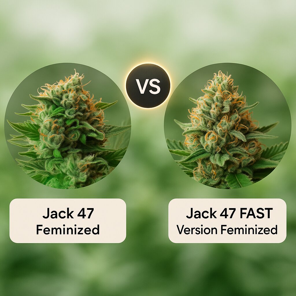 Jack 47 (Sweet Seeds) vs Jack 47 FAST Version (Sweet Seeds) cannabis seeds comparison