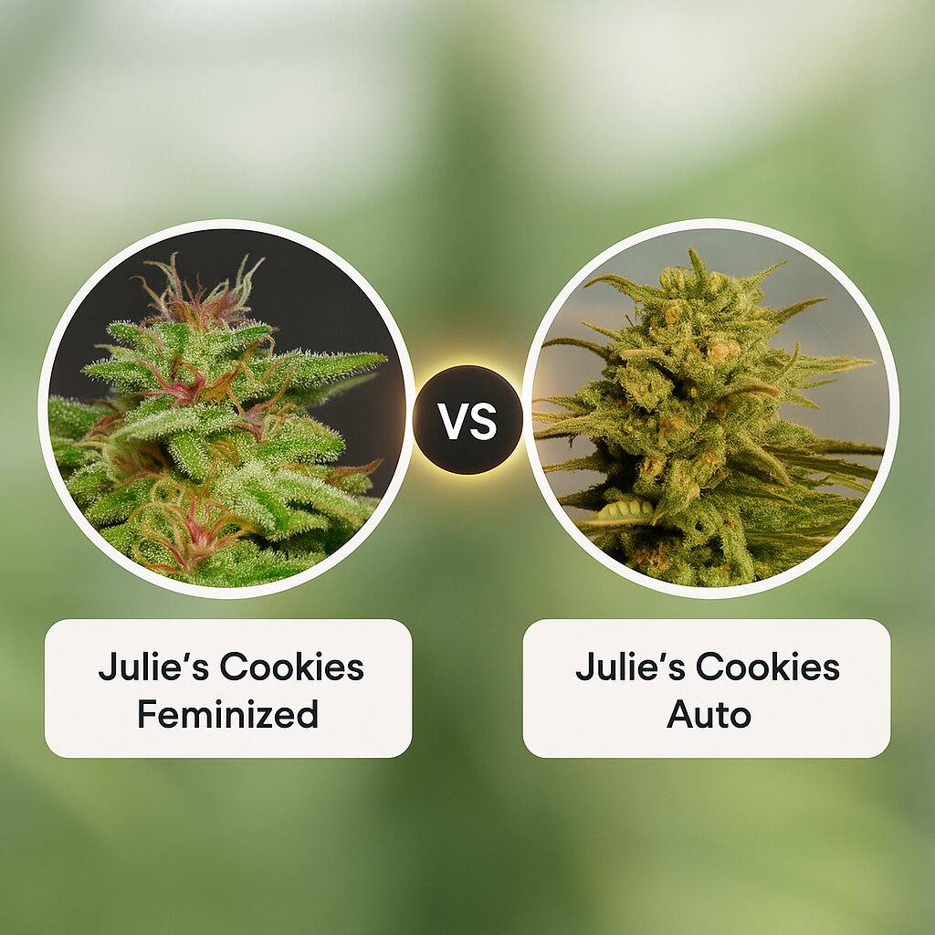 Julie's Cookies  (Bighead Seeds) vs Julie's Cookies Auto (Bighead Seeds) cannabis seeds comparison