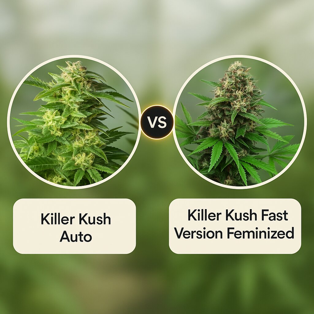 Killer Kush Auto (Sweet Seeds) vs Killer Kush Fast Version (Sweet Seeds) cannabis seeds comparison
