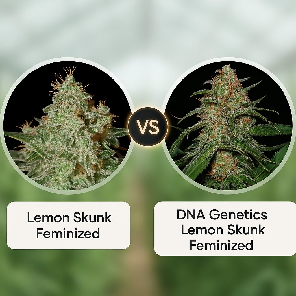 Lemon Skunk (Greenhouse Seed Co) vs DNA Genetics Lemon Skunk (DNA Genetics) cannabis seeds comparison