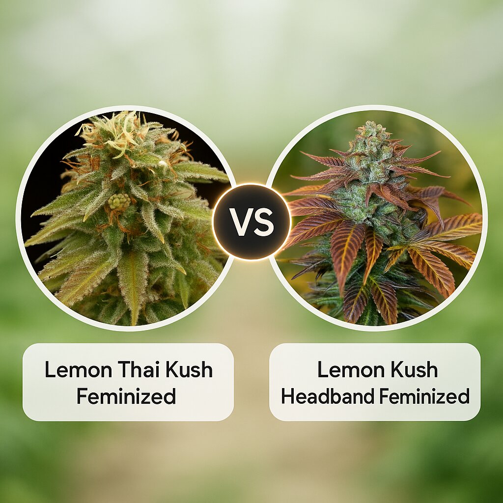 Lemon Thai Kush (Humboldt Seed Organization) vs Lemon Kush Headband (Humboldt Seed Organization) cannabis seeds comparison