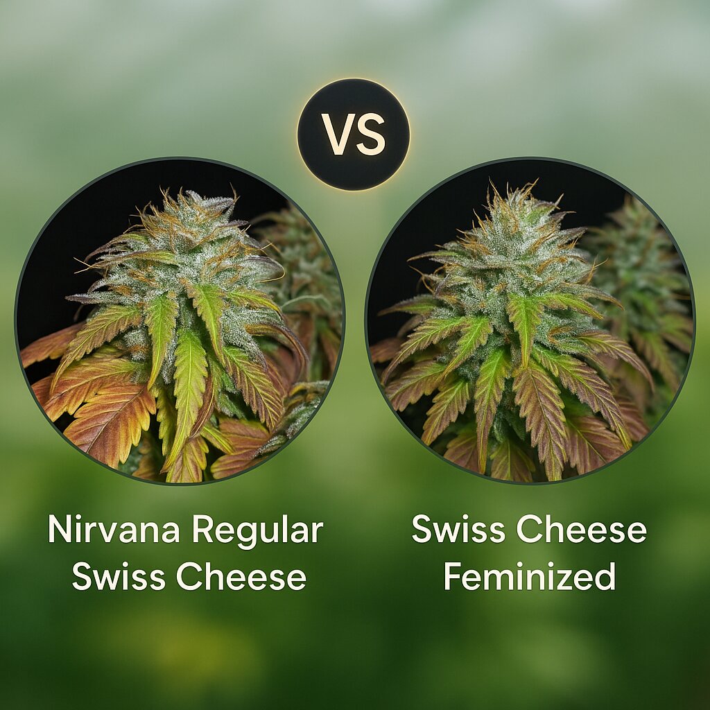 Nirvana Regular Swiss Cheese (Nirvana Seeds) vs Swiss Cheese (Nirvana Seeds) cannabis seeds comparison