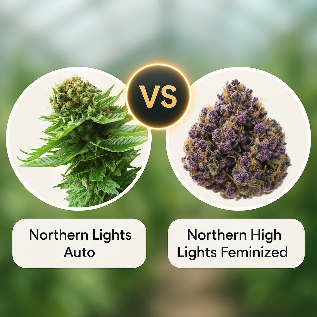 Northern Lights Auto (Sensi Seeds) vs Northern High Lights (Advanced Genetics Seeds) cannabis seeds comparison