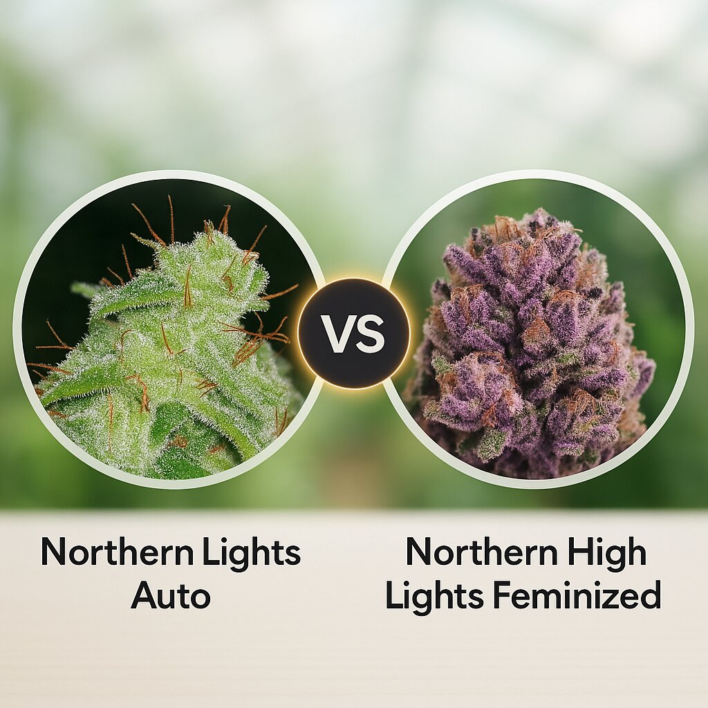 Northern Lights (Vision Seeds) vs Northern High Lights (Advanced Genetics Seeds) cannabis seeds comparison
