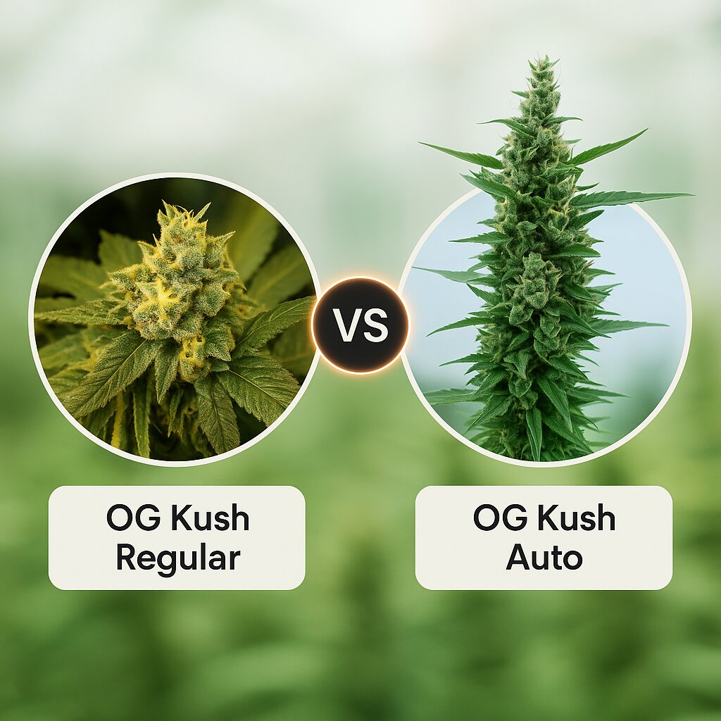 OG Kush (Grand Daddy Purp) vs OG Kush Auto (Dr Krippling) cannabis seeds comparison