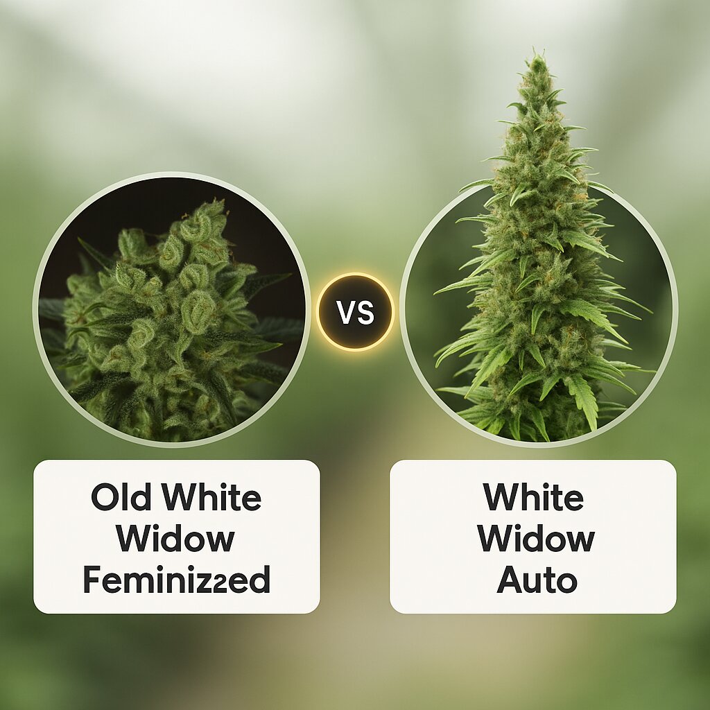 Old White Widow (z710 Genetics) vs White Widow Auto (Vision Seeds) cannabis seeds comparison