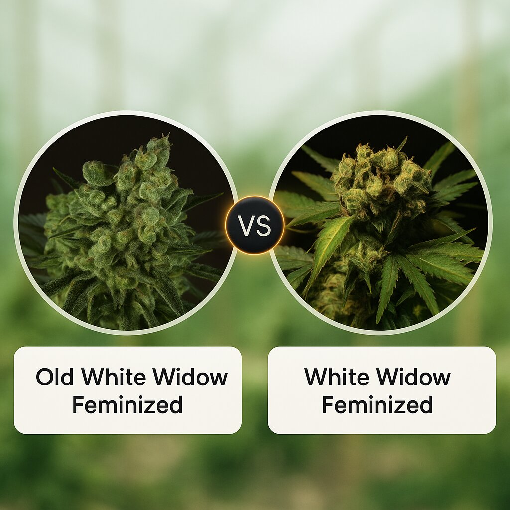 Old White Widow (z710 Genetics) vs White Widow (Bulldog Seeds) cannabis seeds comparison