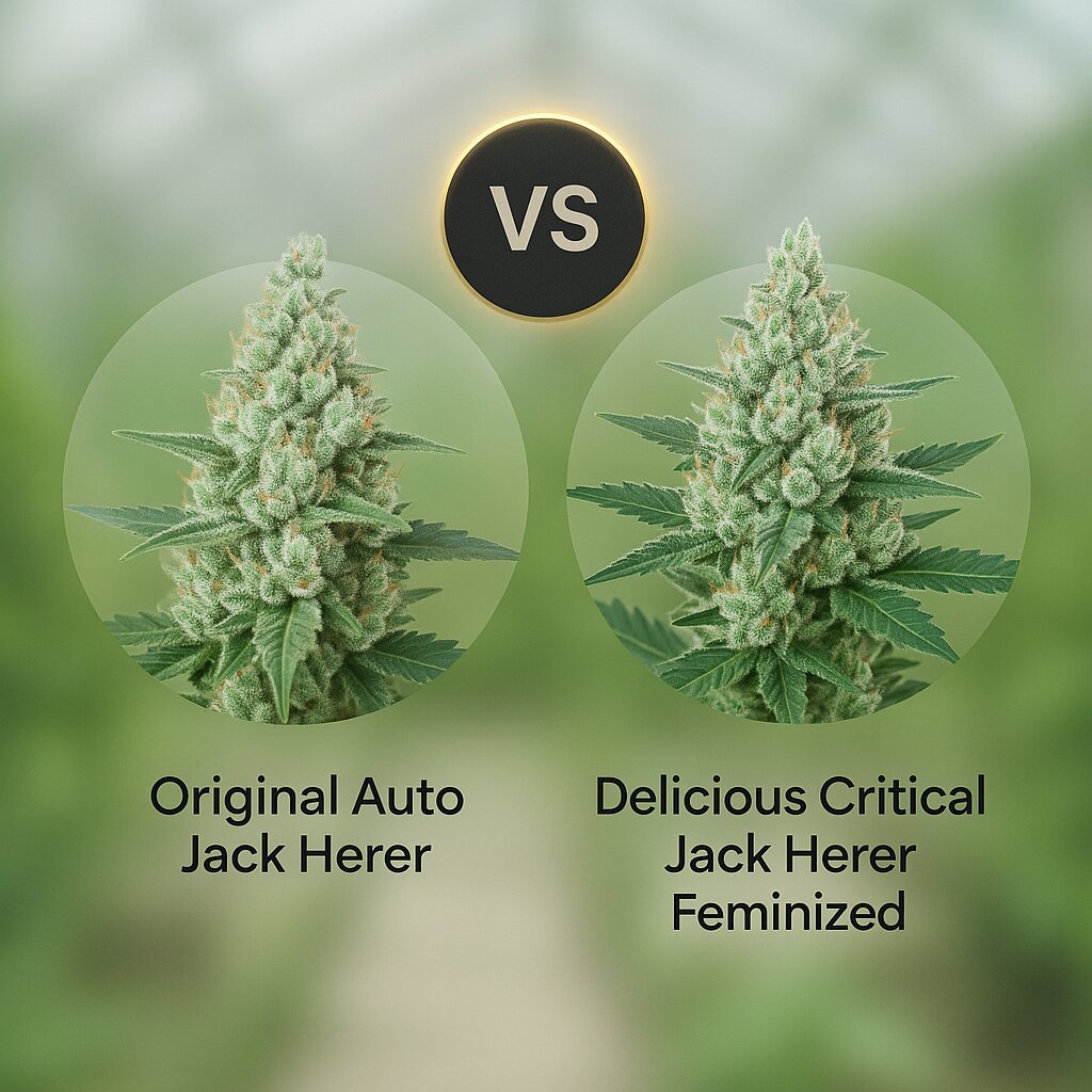 Original Auto Jack Herer (FastBuds) vs Delicious Critical Jack Herer (Delicious Seeds) cannabis seeds comparison