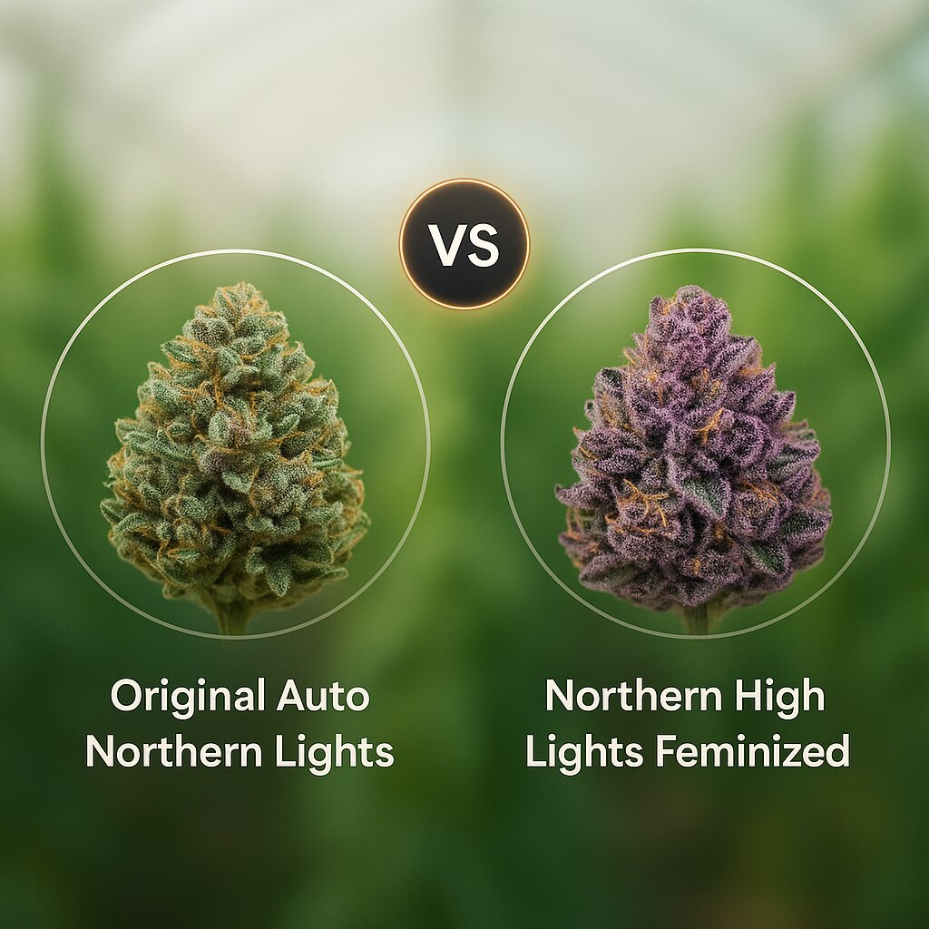 Original Auto Northern Lights (FastBuds) vs Northern High Lights (Advanced Genetics Seeds) cannabis seeds comparison