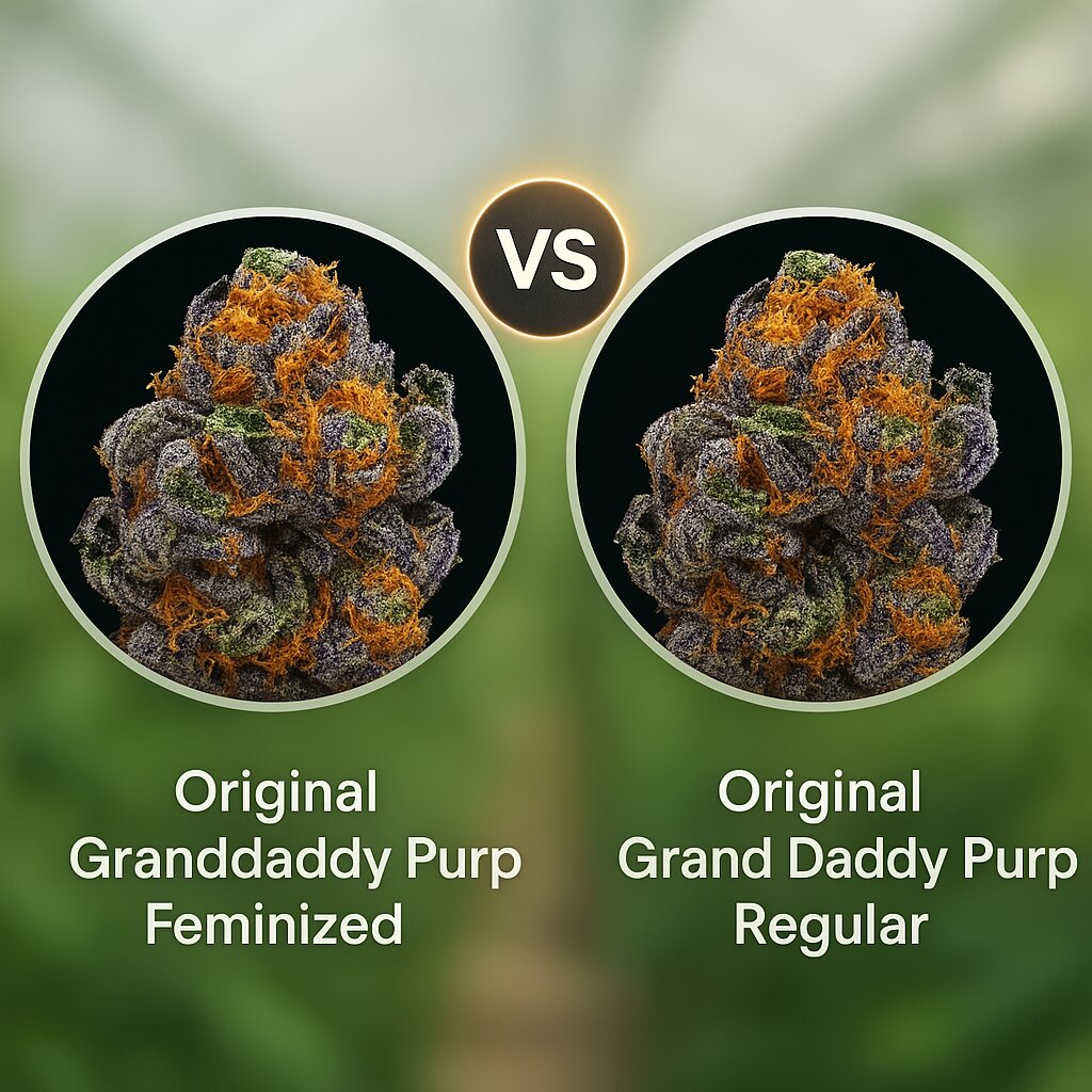 Original Granddaddy Purp (Grand Daddy Purp) vs Original Grand Daddy Purp (Grand Daddy Purp) cannabis seeds comparison