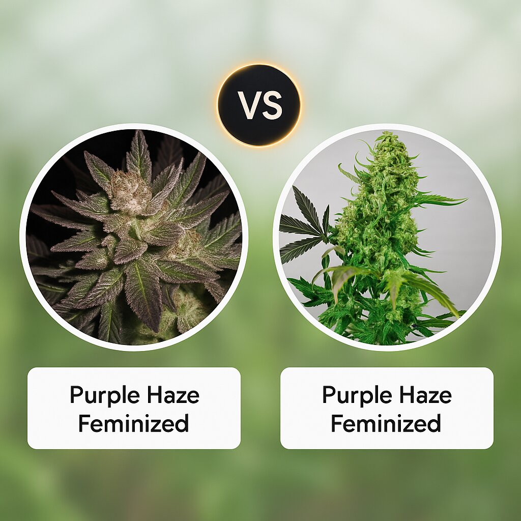 Purple Haze (G13 Labs) vs Purple Haze (Positronics) cannabis seeds comparison