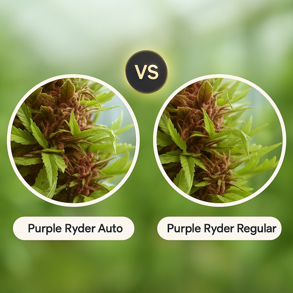 Purple Ryder (Joint Doctor) vs Purple Ryder (Joint Doctor) cannabis seeds comparison