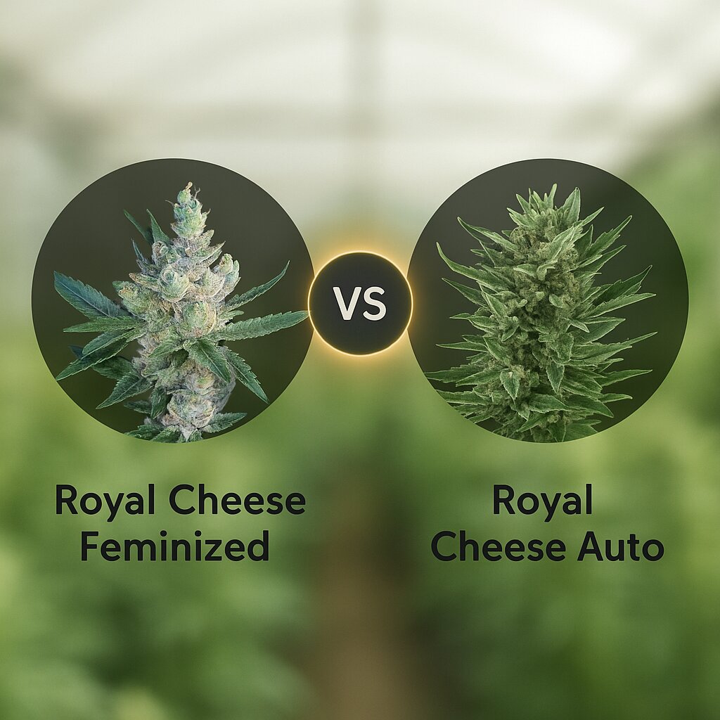 Royal Cheese (Royal Queen Seeds) vs Royal Cheese Auto (Royal Queen Seeds) cannabis seeds comparison