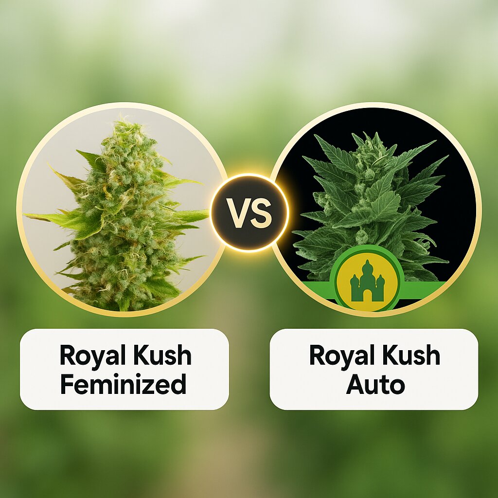 Royal Kush (G13 Labs) vs Royal Kush Auto (Royal Queen Seeds) cannabis seeds comparison