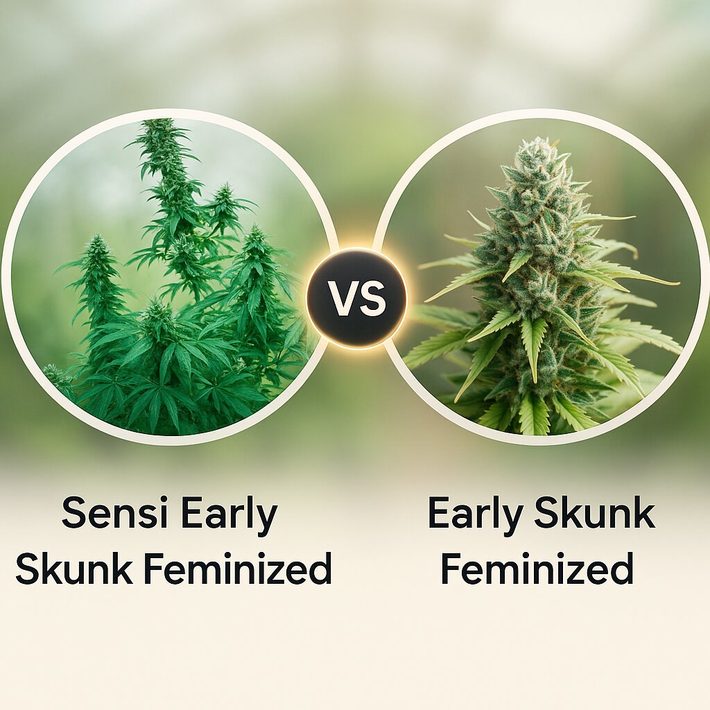 Sensi Early Skunk (Sensi Seeds) vs Early Skunk (Seedsman) cannabis seeds comparison