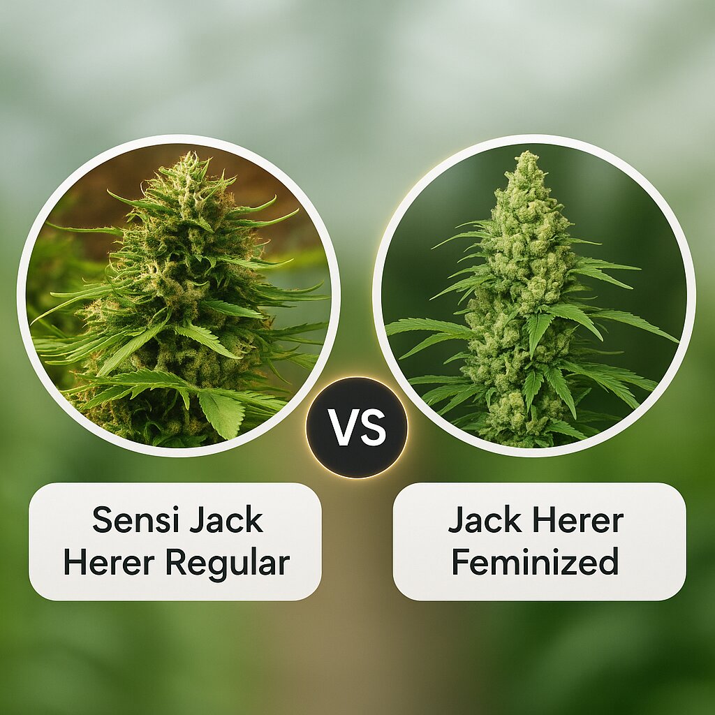 Sensi Jack Herer (Sensi Seeds) vs Jack Herer (Bulldog Seeds) cannabis seeds comparison