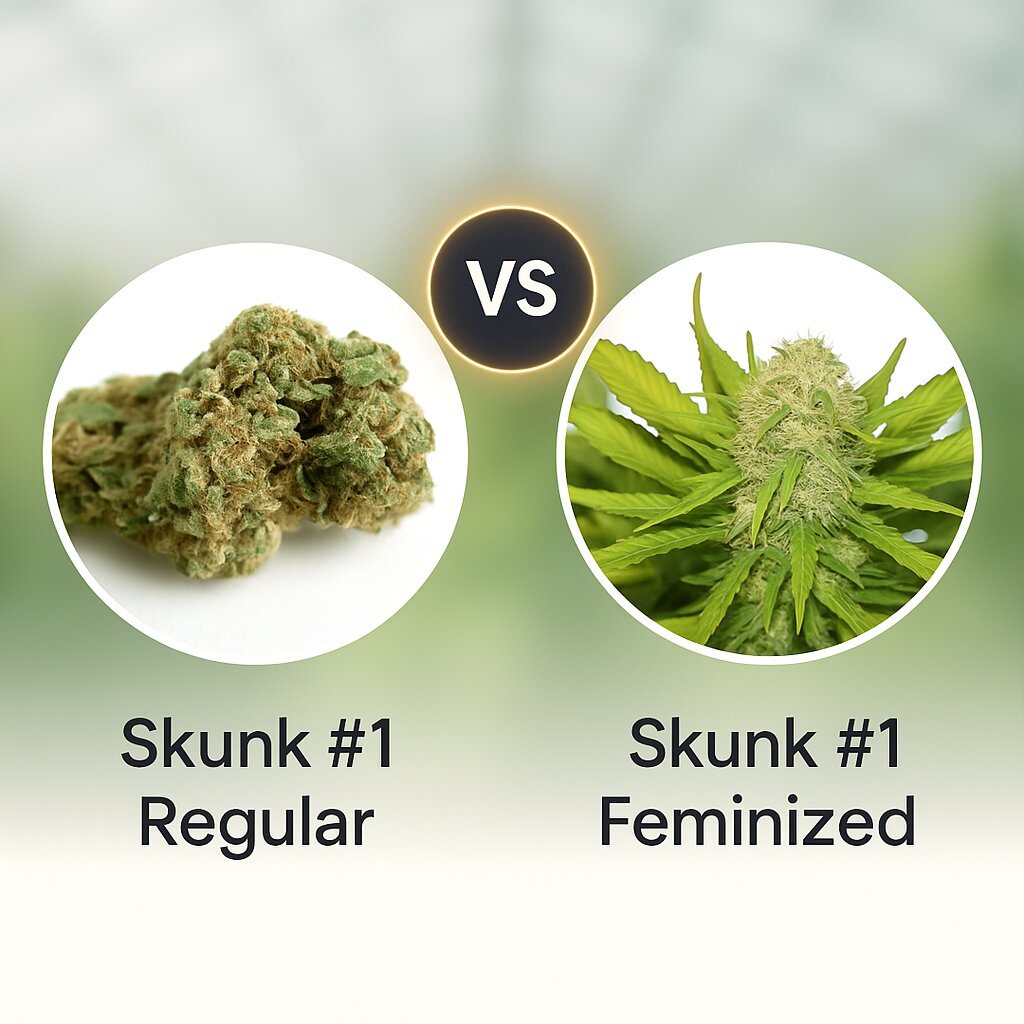 Skunk #1 (Seedsman) vs Skunk #1 (Royal Queen Seeds) cannabis seeds comparison