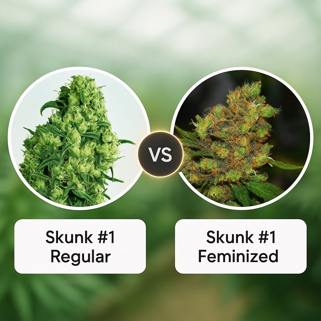 Skunk #1 (Sensi Seeds) vs Skunk #1 (G13 Labs) cannabis seeds comparison