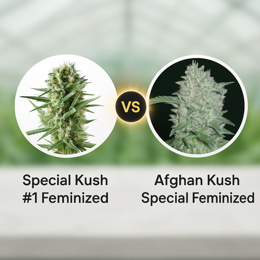 Special Kush #1 (Royal Queen Seeds) vs Afghan Kush Special (World of Seeds) cannabis seeds comparison
