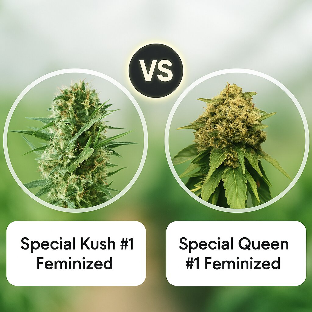 Special Kush #1 (Royal Queen Seeds) vs Special Queen #1 (Royal Queen Seeds) cannabis seeds comparison
